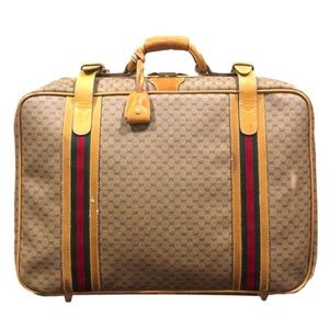 GUCCI Sherry Line Micro Guccissima Canvas and Leather Suitcase